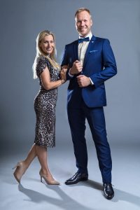Učitelé tance Jakub a Monika Mazůchovi